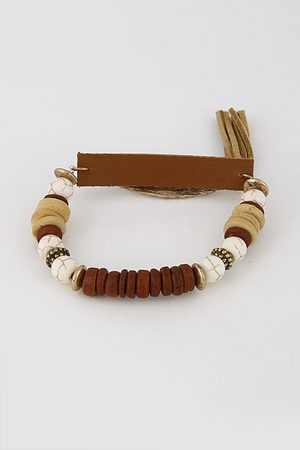 Beaded Bracelet With Blank Rectangle And Tassel 6DCB6
